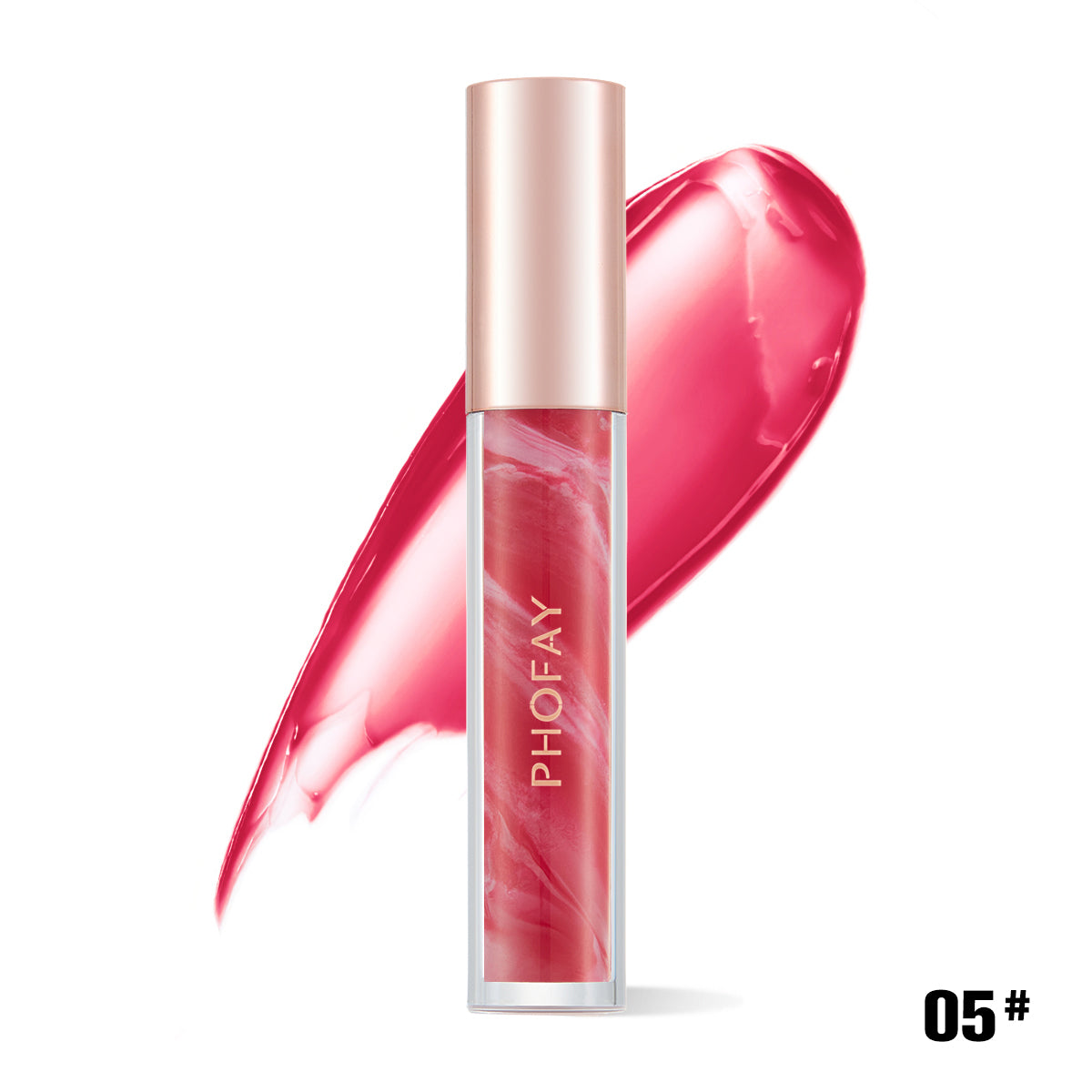 Brillo de Labios Hidratante con Rosa Floreciente PHOFAY