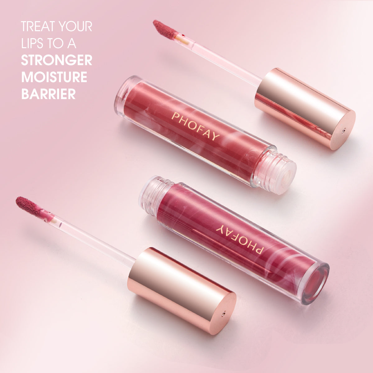 Brillo de Labios Hidratante con Rosa Floreciente PHOFAY
