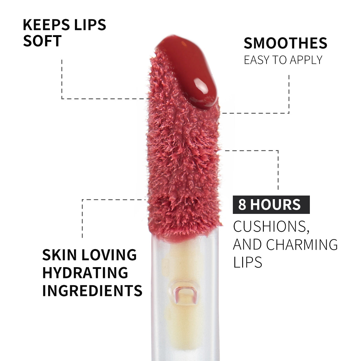 Brillo de Labios Hidratante con Rosa Floreciente PHOFAY