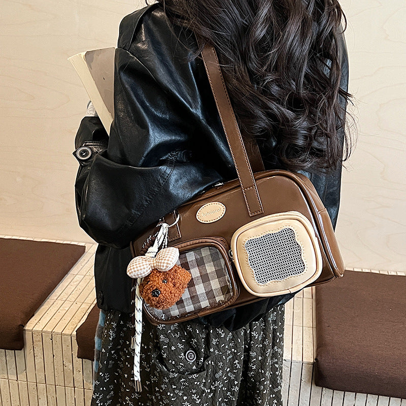 Bolso de Hombro Versátil Coreano de Cinta de Gran Capacidad para Mujer