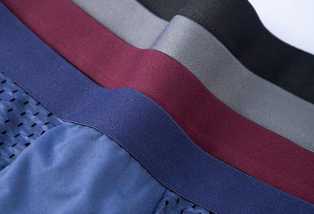 Calzoncillos bóxer de seda helada de malla para hombre, ropa interior de micromalla transpirable y ventilada, calzoncillos de verano ligeros y frescos para hombre
