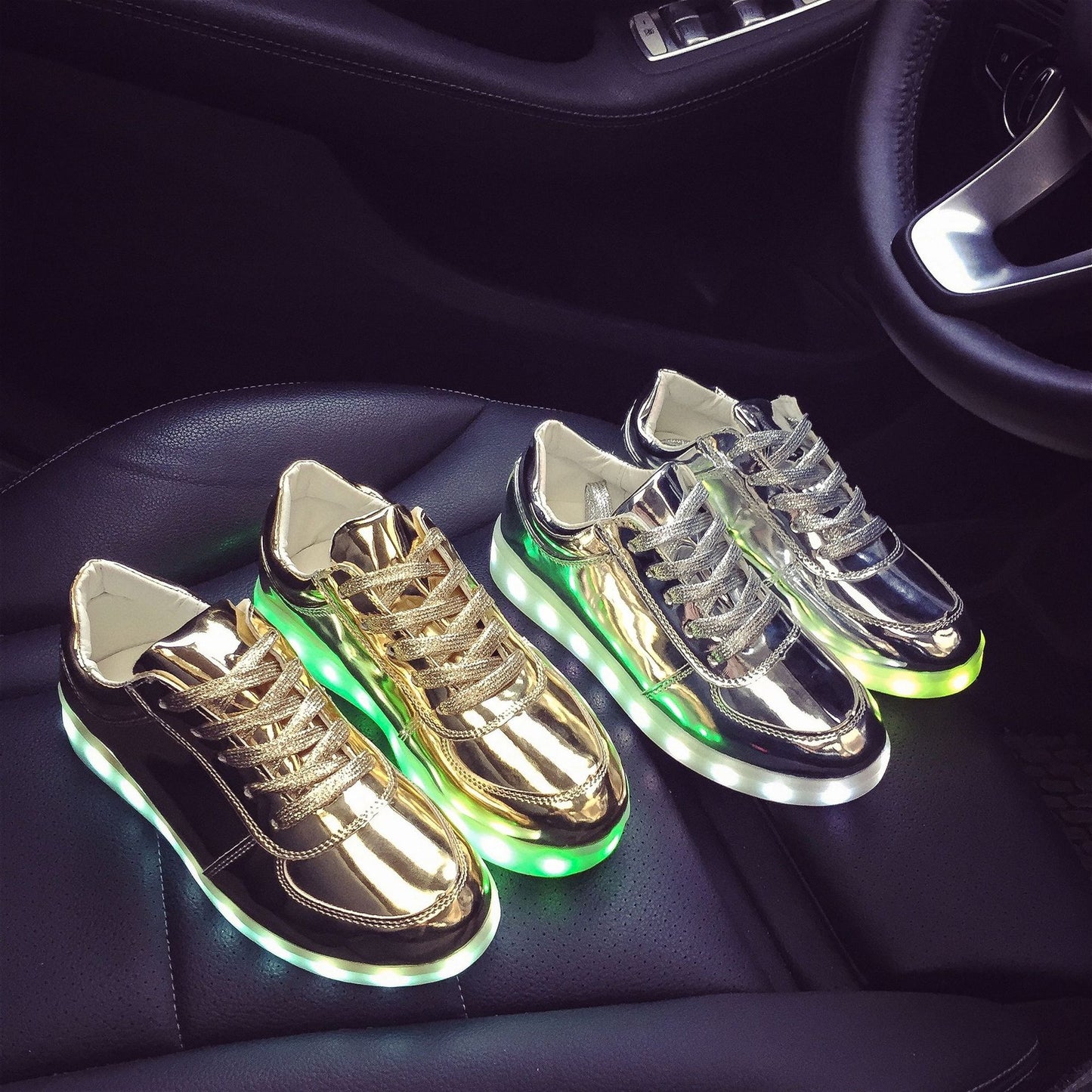 Zapatillas deportivas LED con luces, carga USB, fluorescentes y luminosas con cordones