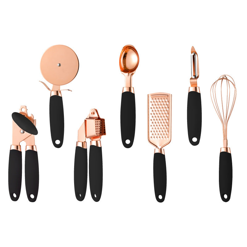 Juego de peladores de cocina con baño de cobre