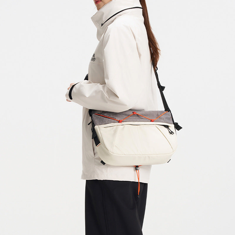 Bolso bandolera portátil de gran capacidad con colores contrastantes, bolso de hombro versátil para viajes