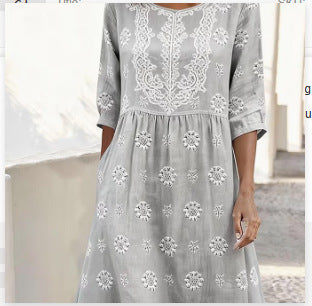 Casual Printed Temperament Long Skirt Girl - DRESS WELL STORE