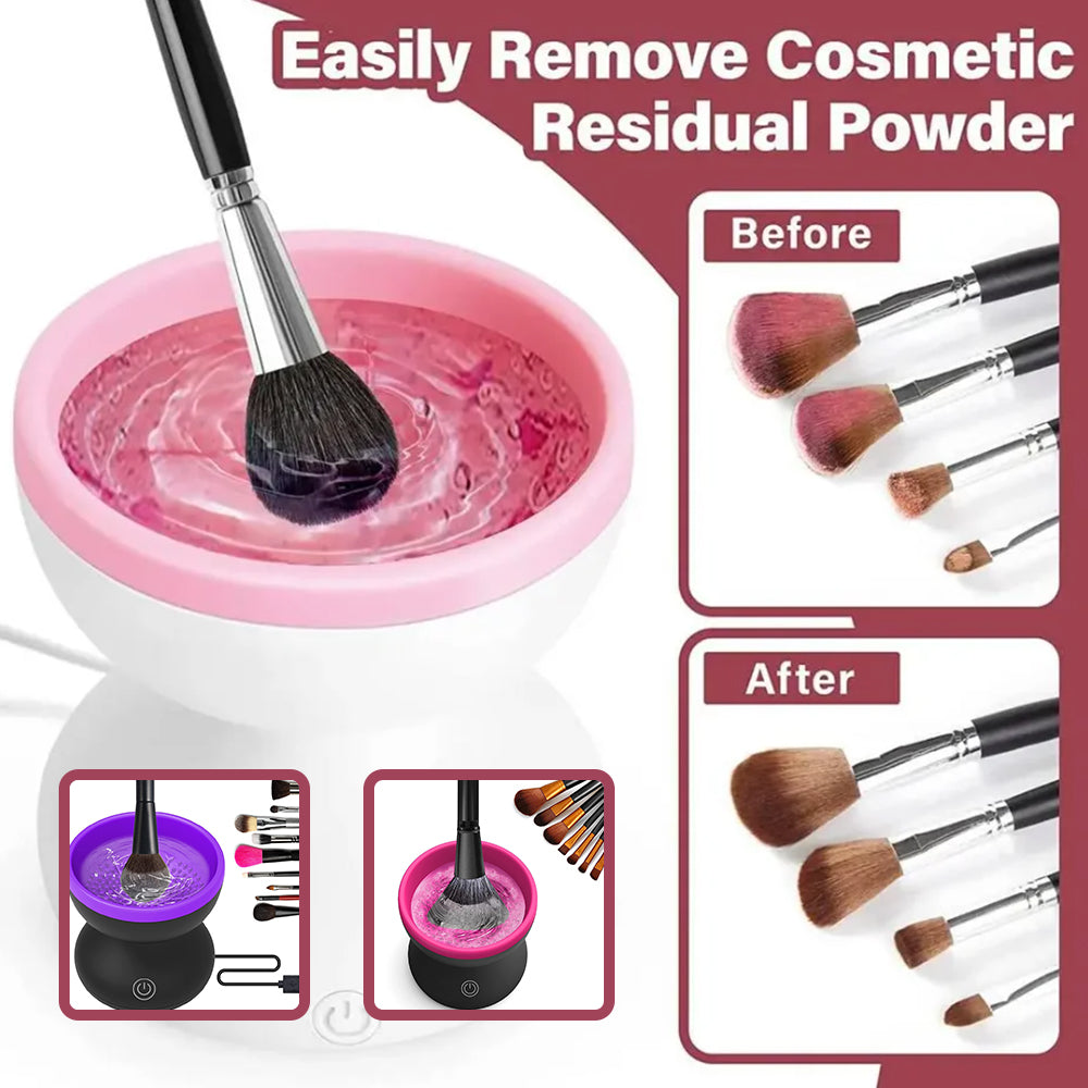 Máquina Limpiadora de Brochas de Maquillaje Eléctrica Portátil Automática USB Herramientas de Limpieza de Brochas Cosméticas para Todos los Tamaños de Juegos de Brochas de Maquillaje de Belleza