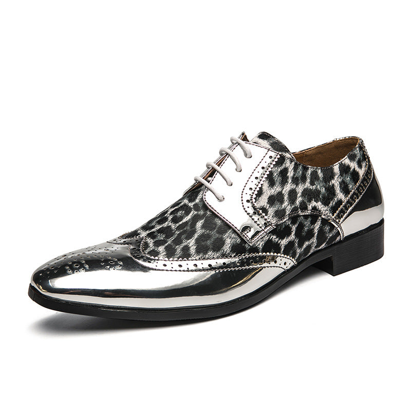 Zapatos de piel de hombre para negocios, ocio personal, estilo británico y puntera brillante