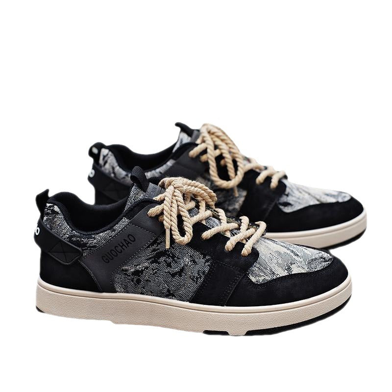 Zapatillas de hombre de otoño y verano con diseño de nicho, deportivas, informales, versátiles, para estudiantes, nuevas zapatillas deportivas con pintura al óleo