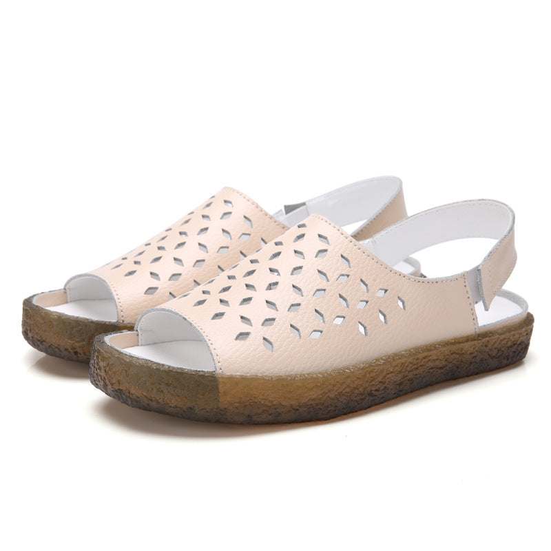 Hollow-out Plus Size Women's Sandals Korean Style Sandals Pregnant Women