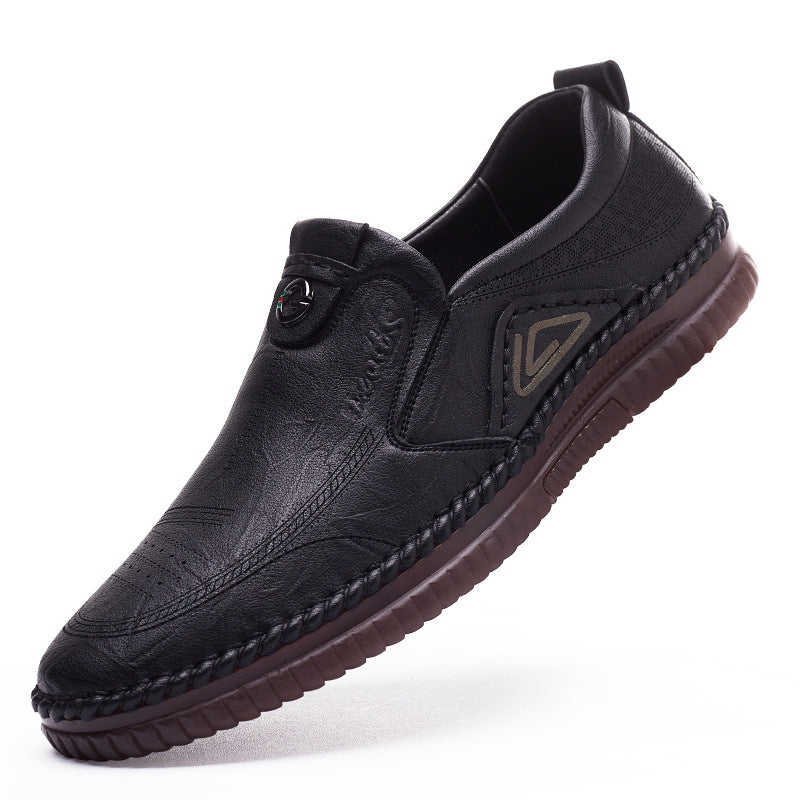 Zapatos casuales de cuero, suaves y transpirables para hombre