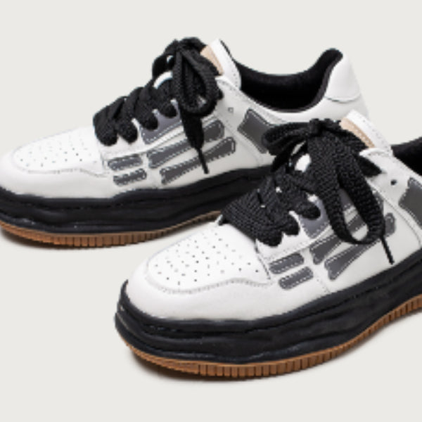 Zapatillas Retro con Plataforma y Hueso Reflectante para Hombre