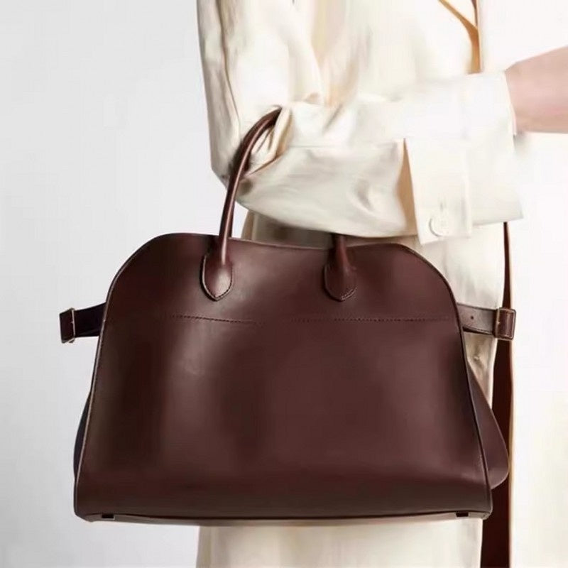 Womens Commuter Tote Bag In Textured Suede