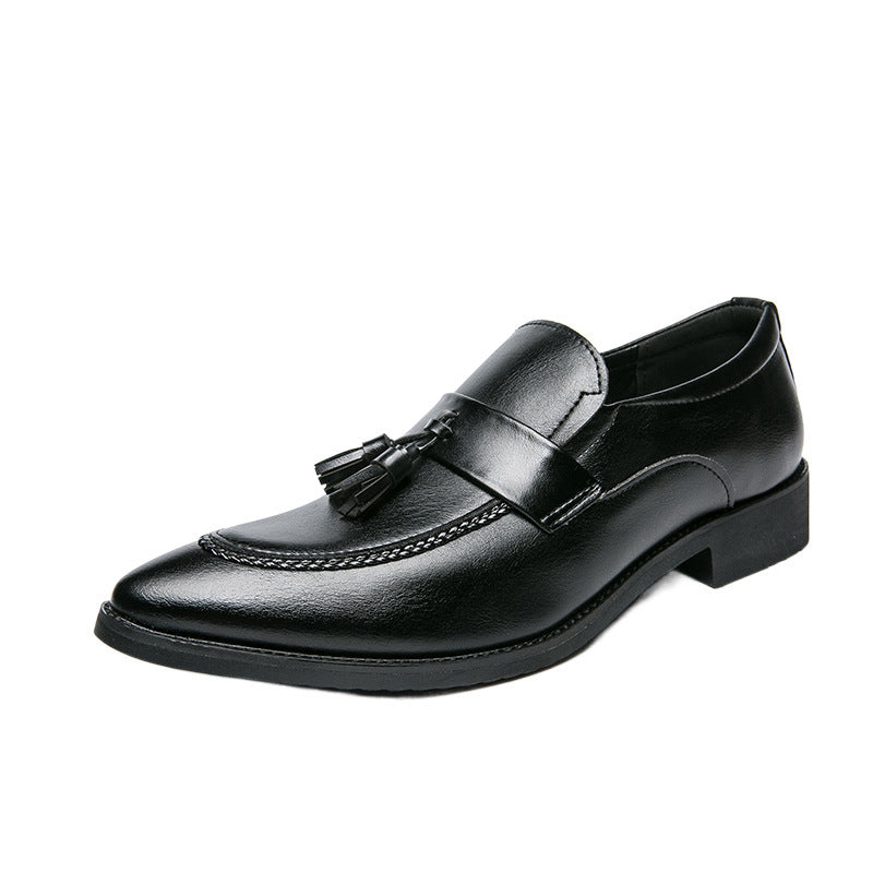 Zapatos de cuero de hombre, estilo británico, casual, de moda, con borlas, para negocios