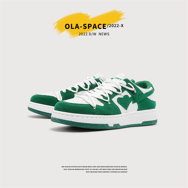 Zapatillas de estilo coreano Love Sneakers para niño, diseño versátil de interés especial, zapatillas deportivas de pareja estilo Hong Kong