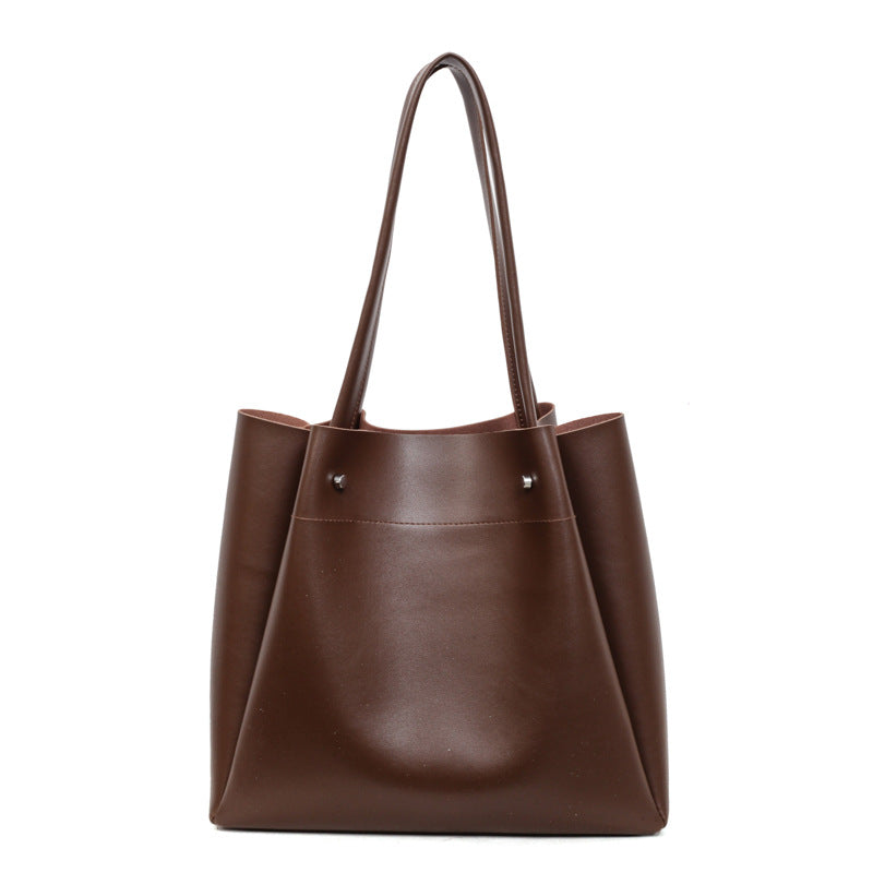 Large-capacity New-style Shoulder Bag Vintage High-end Minimalist
