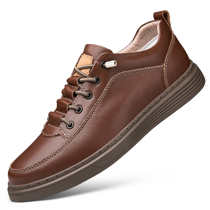 Zapatos de piel retro para hombre de talla grande, con perforaciones, zapatos blandos