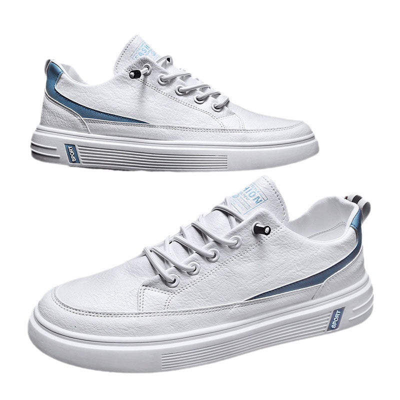 Zapatillas de cuero casuales de primavera y otoño para hombre