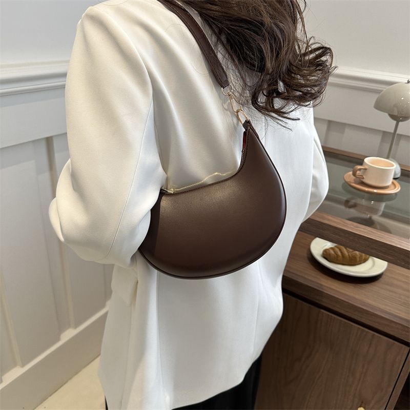 Bolso de Hombro Texturizado Niche Crescent, Nuevo y Sencillo, que Combina con Todo, Para Mujer