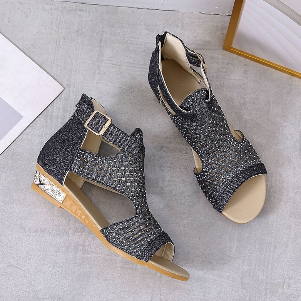 Sandalias romanas extragrandes para mujer