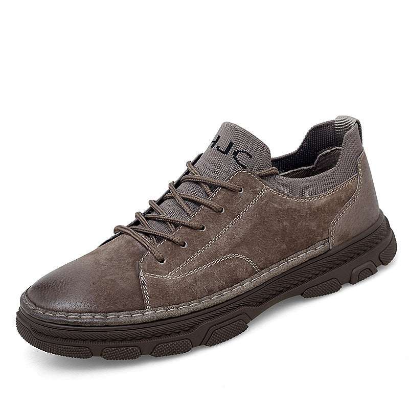 Zapatos de cuero casuales bajos de hombre para exteriores