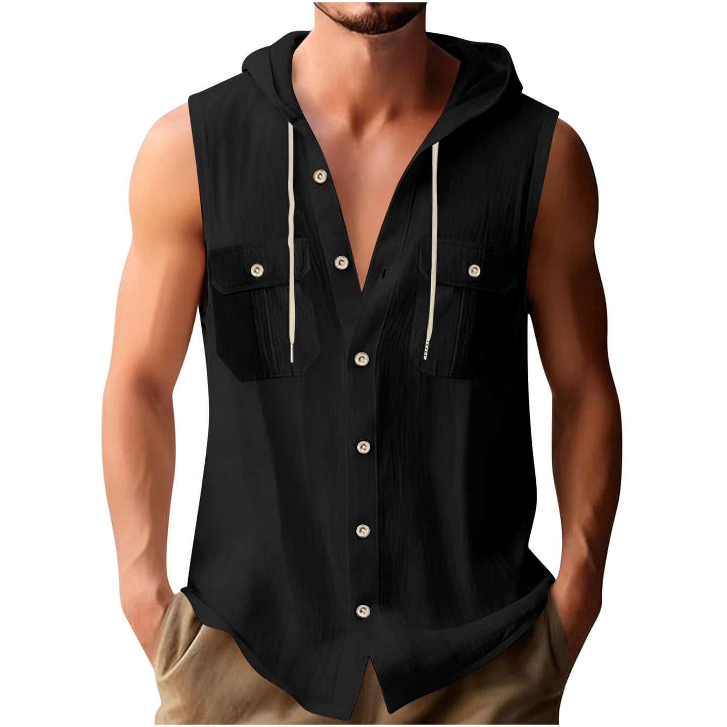 Men's Sporty Casual Sleeveless Shirt