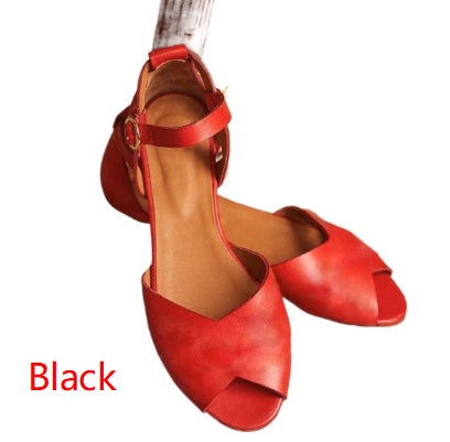 Sandalias Planas de Cuero para Mujer