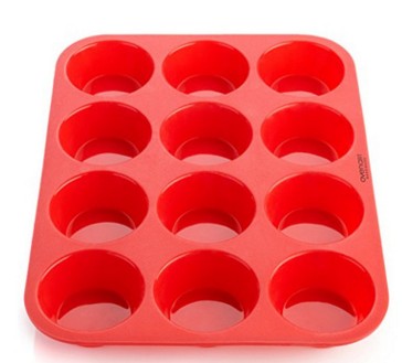 Molde de silicona para 12 magdalenas y cupcakes