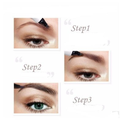 Lápiz de cejas natural a prueba de agua, tinta para cejas de cuatro puntas, lápiz de tatuaje de cejas con punta de horquilla