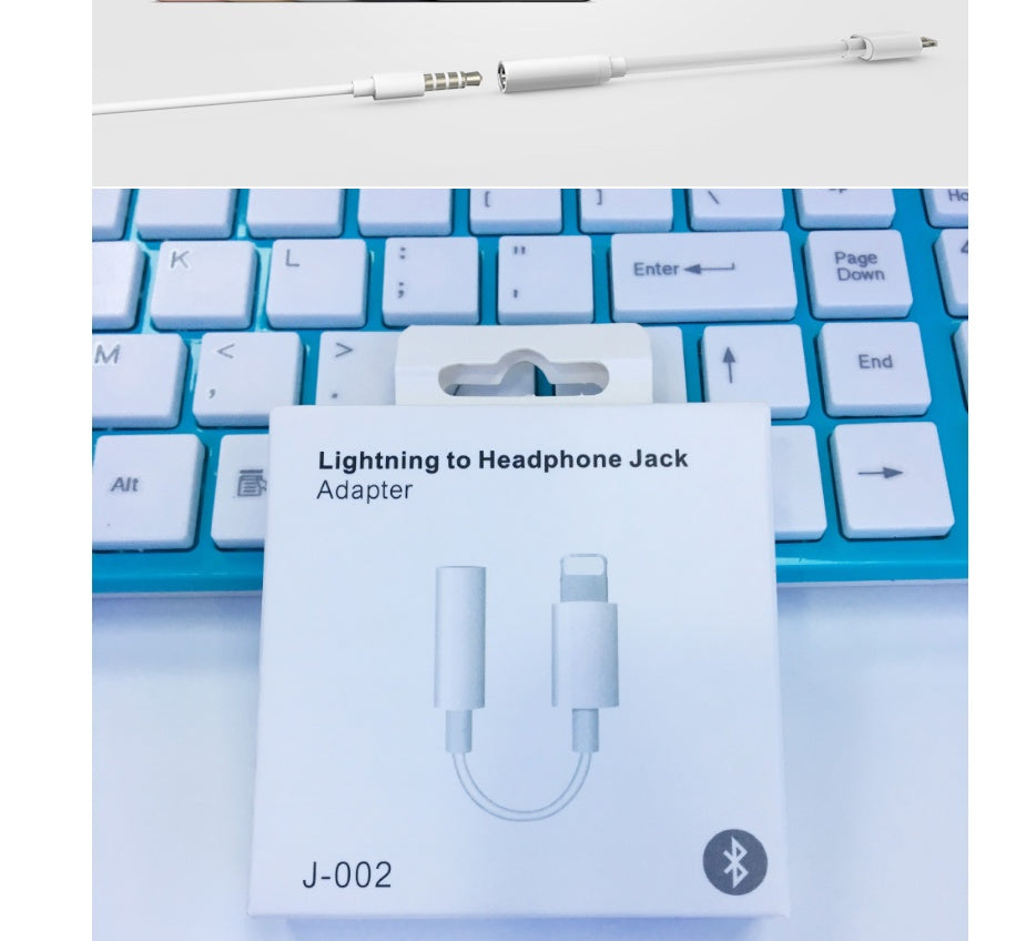 Adaptador de audio compatible para adaptador de audio 2 en 1 Lightning a 3,5 mm 78X