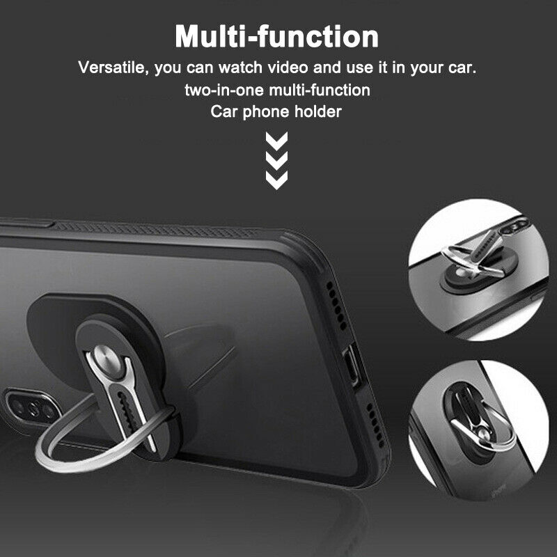 Soporte universal multiusos para teléfono móvil con agarre para la ventilación del coche, rotación, anillo para dedos