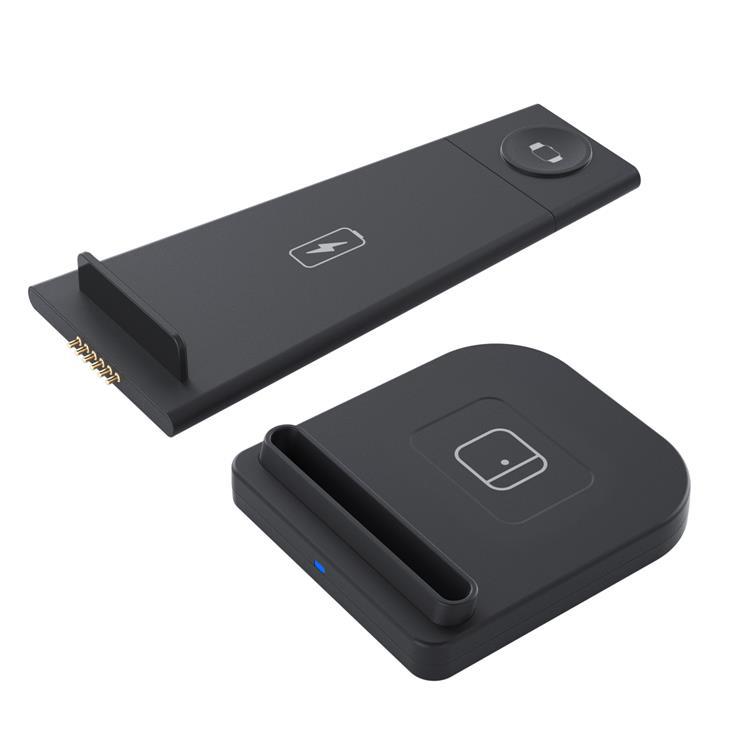 Cargador inalámbrico plegable 3 en 1 versátil para teléfono móvil