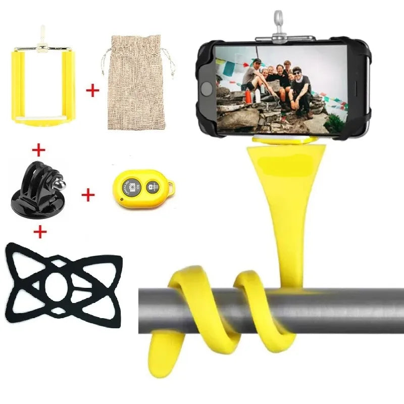 Soporte para teléfono móvil con forma de pulpo serpiente