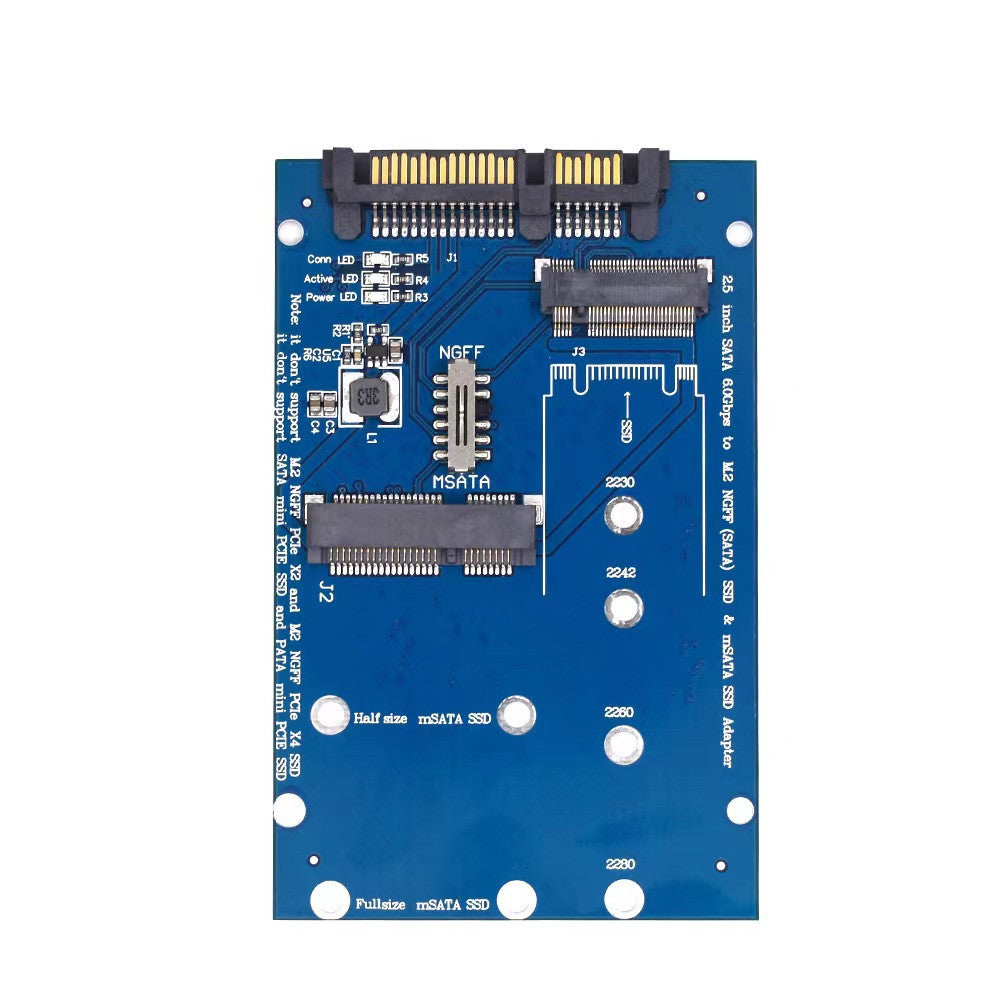 Tarjeta Adaptadora de Conversión SATA3 a M2 NGFF MSATA SSD Placa Conmutadora