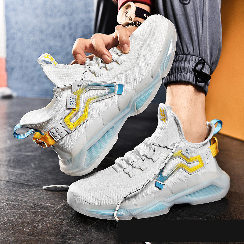 Zapatillas de running deportivas casual estilo coreano con diseño de palomitas de maíz