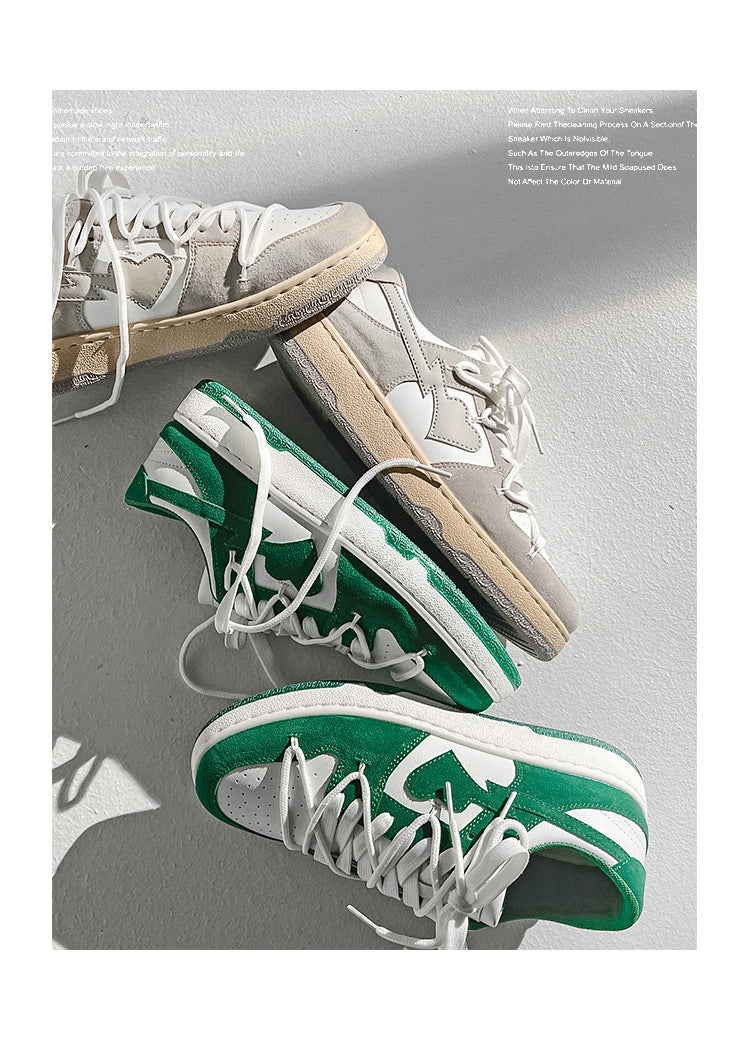 Zapatillas de estilo coreano Love Sneakers para niño, diseño versátil de interés especial, zapatillas deportivas de pareja estilo Hong Kong