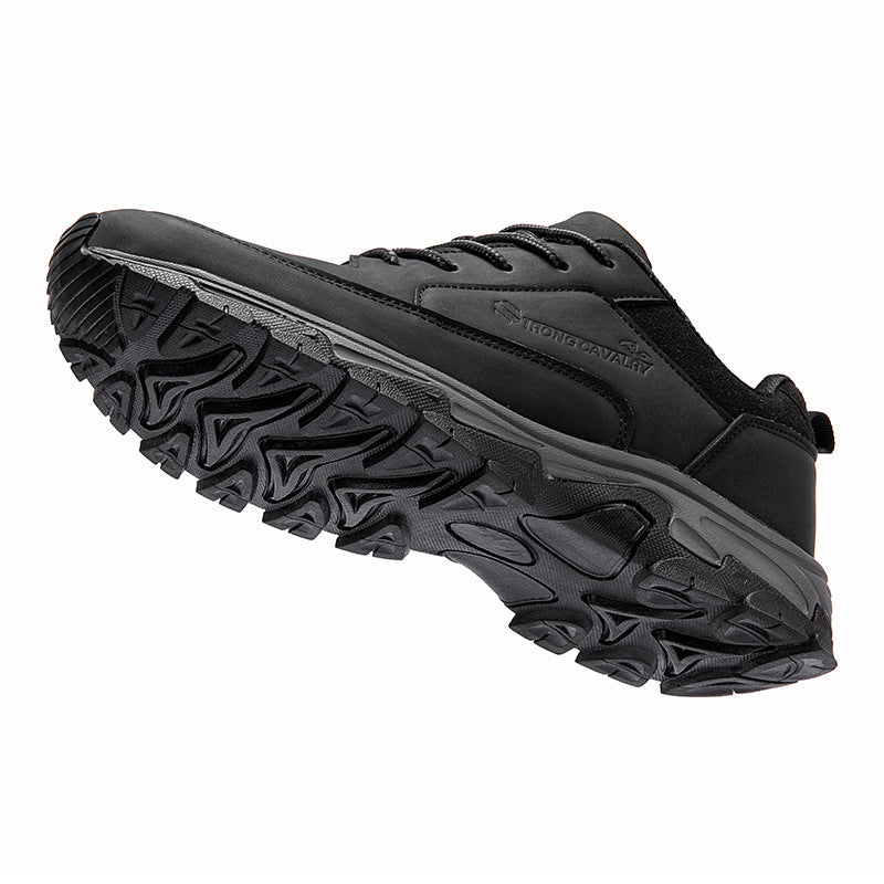 Zapatos de tablero impermeables de cuero para hombre, desodorantes, informales, para correr, talla grande, para mediana edad y tercera edad