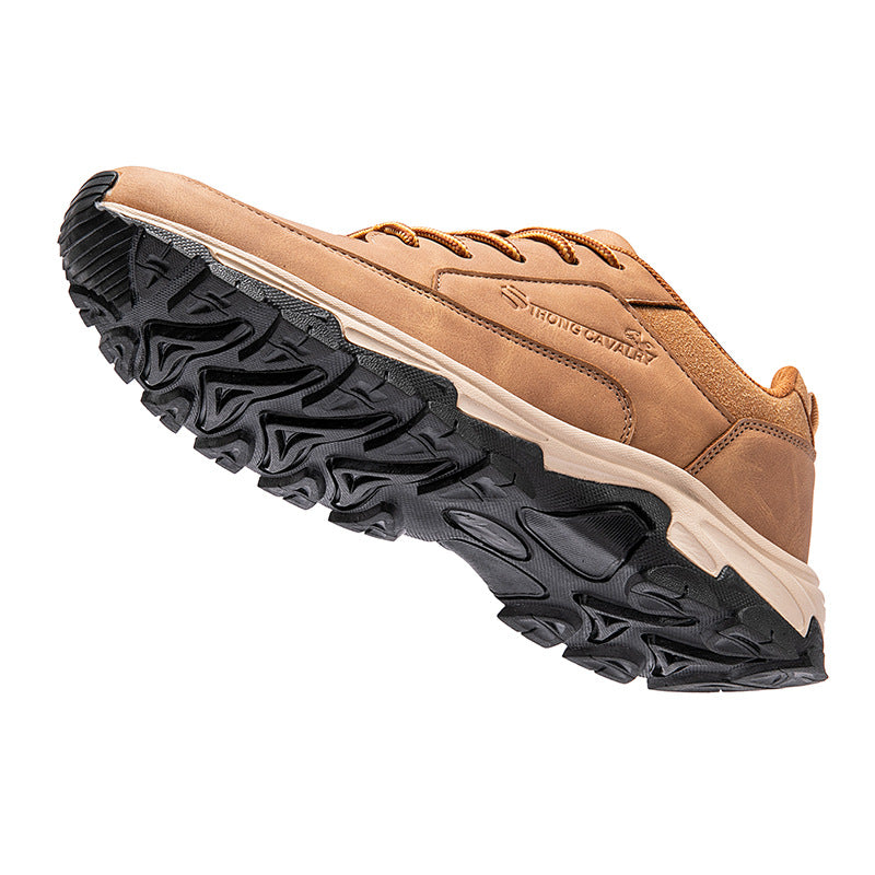 Zapatos de tablero impermeables de cuero para hombre, desodorantes, informales, para correr, talla grande, para mediana edad y tercera edad