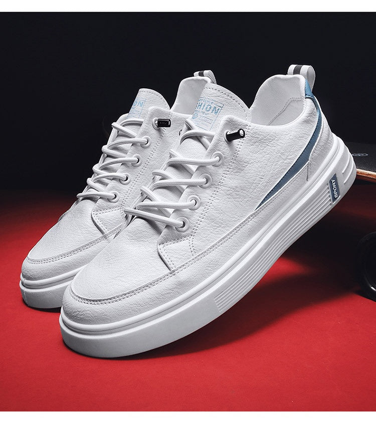 Zapatillas de cuero casuales de primavera y otoño para hombre