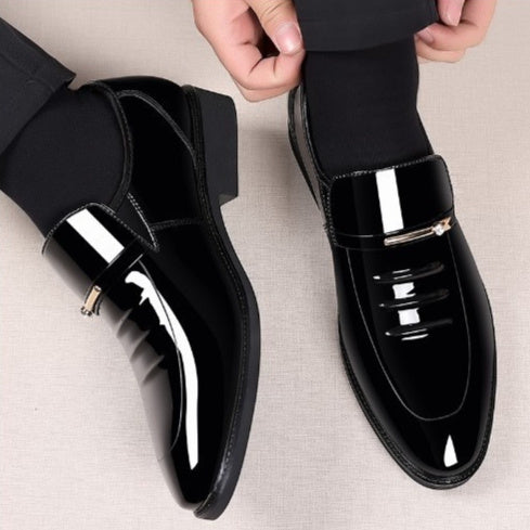 Zapatos de Charol Estilo Británico de Negocios para Hombres