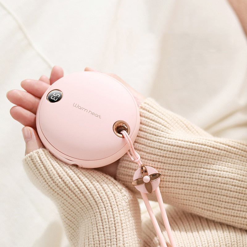 Compatible con, Calentador de manos Poverbank 5000mAh Powerbank Cargador portátil para Samsung11 X Xiaomi Power Bank con pantalla digital