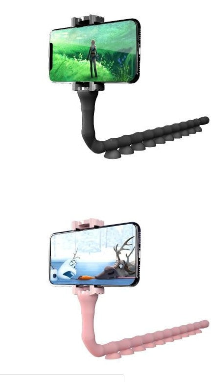 Soporte perezoso para teléfono móvil, gusano, soporte flexible con ventosa para teléfono para pared del hogar, escritorio, bicicleta