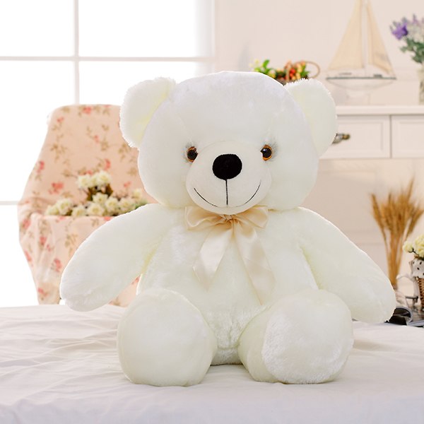 Oso de peluche LED luminoso creativo, animales de peluche, juguete de peluche colorido brillante, regalo de Navidad para niños, almohada