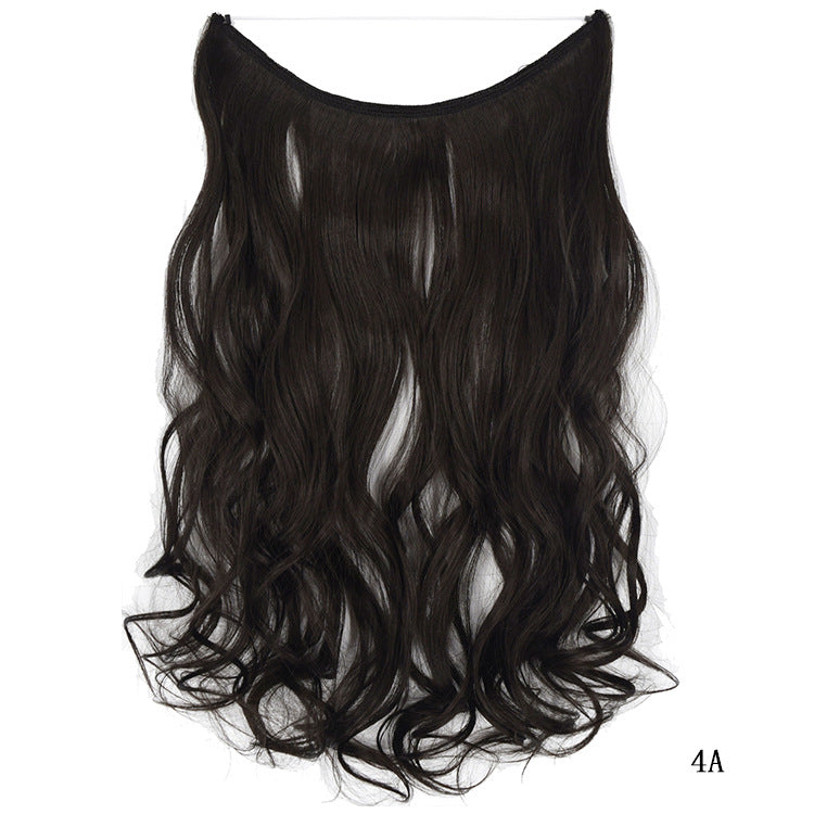 Extensiones de Pelo Invisibles de 22 Pulgadas con Hilo, Sin Clips, Secretas, Línea de Pescado, Lisas Sedosas Sintéticas