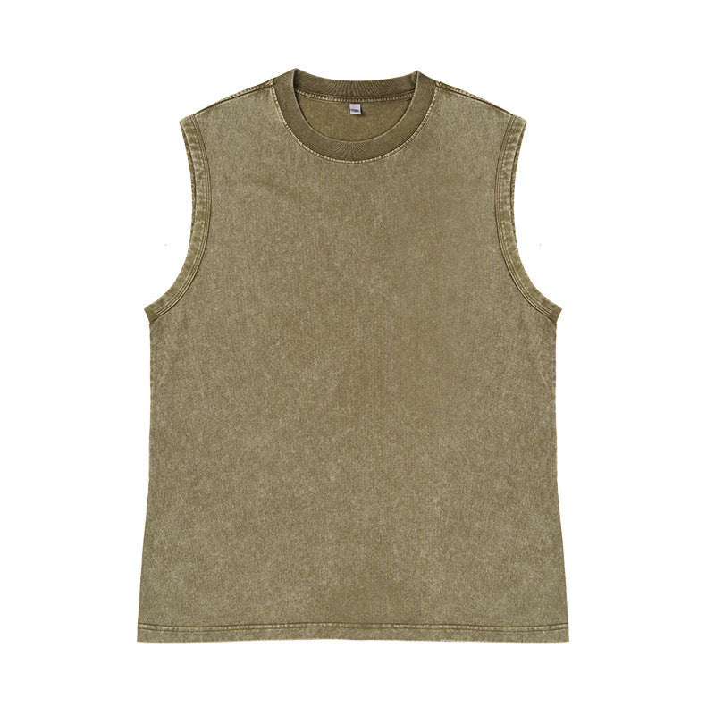 Men's Batik Washed Sleeveless Vest