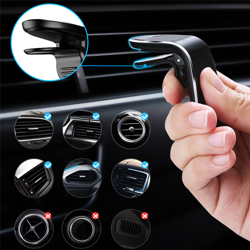 Soporte magnético para teléfono de coche con imán de ventilación, soporte magnético giratorio de 360 grados de metal para ventilación de coche, soporte de GPS para coche