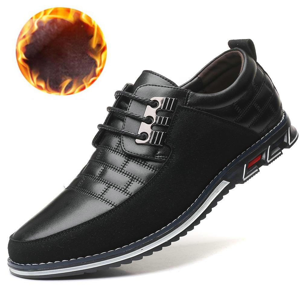 Zapatos casuales de hombre con cordones y punta redonda