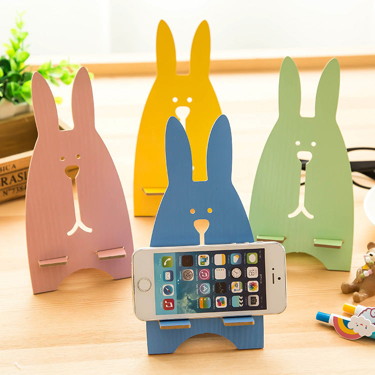 Soporte para teléfono móvil de conejo de dibujos animados lindo
