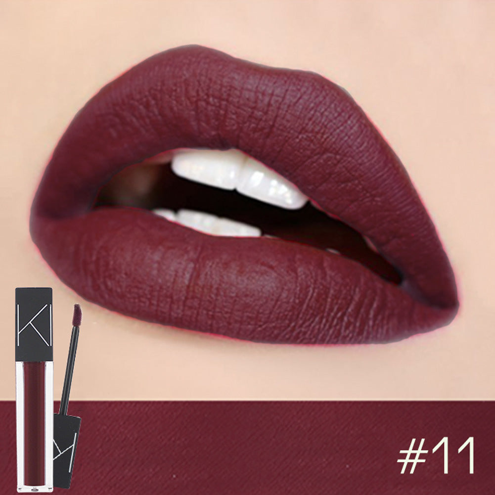 KIMUSE Maquillaje Labial Líquido Mate Suave Lápiz Labial Mate Impermeable Cosmético Maquillaje Labial Larga Duración Lápiz Labial Mate Maquillaje