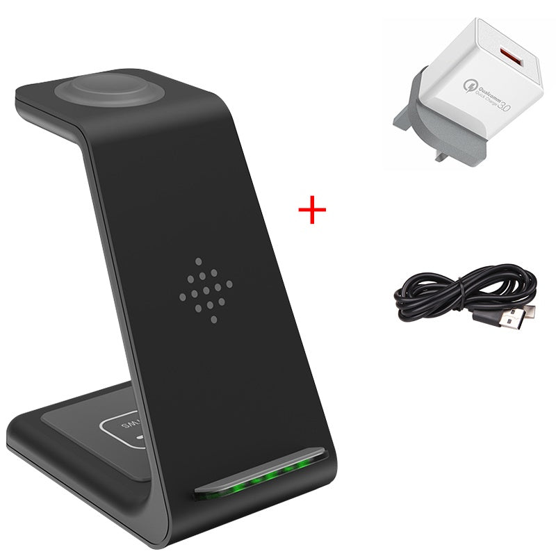 Soporte cargador inalámbrico de carga rápida 3 en 1, estación de carga rápida inalámbrica, base de carga rápida para soporte de teléfono