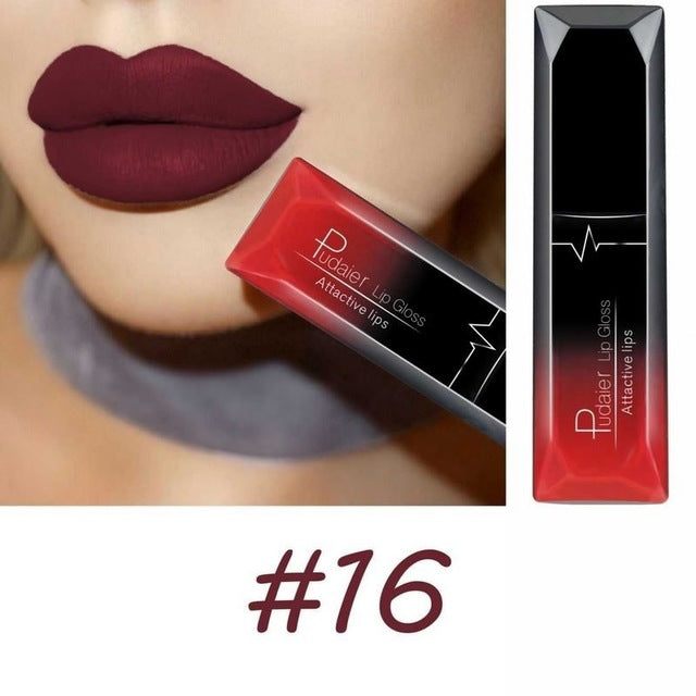 Maquillaje mate, brillo labial mate, pintalabios